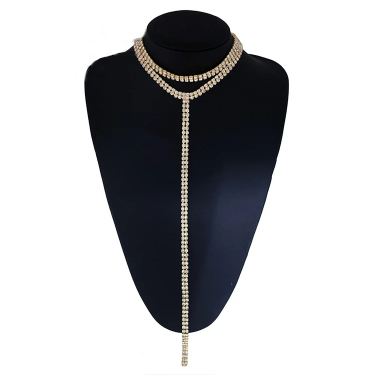 Elegant and sexy rhinestone necklace for women