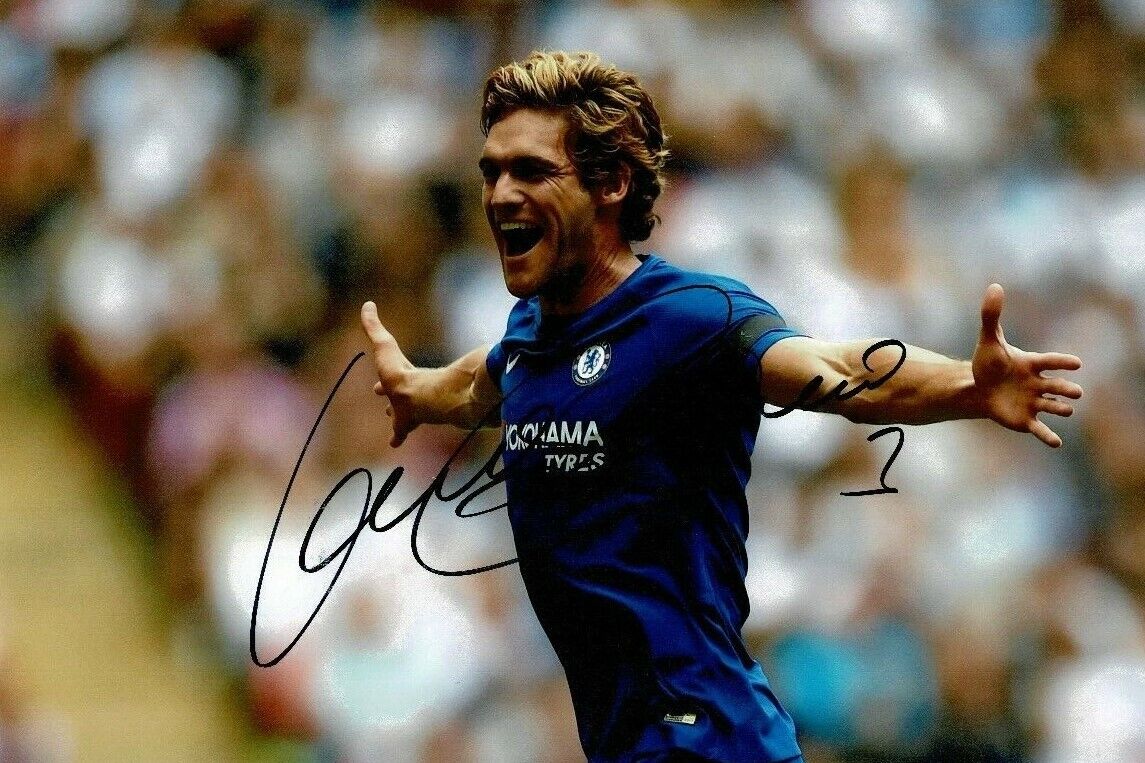 Marcus Alonso Signed 12X8 Photo Poster painting Chelsea FC AFTAL COA (1567)