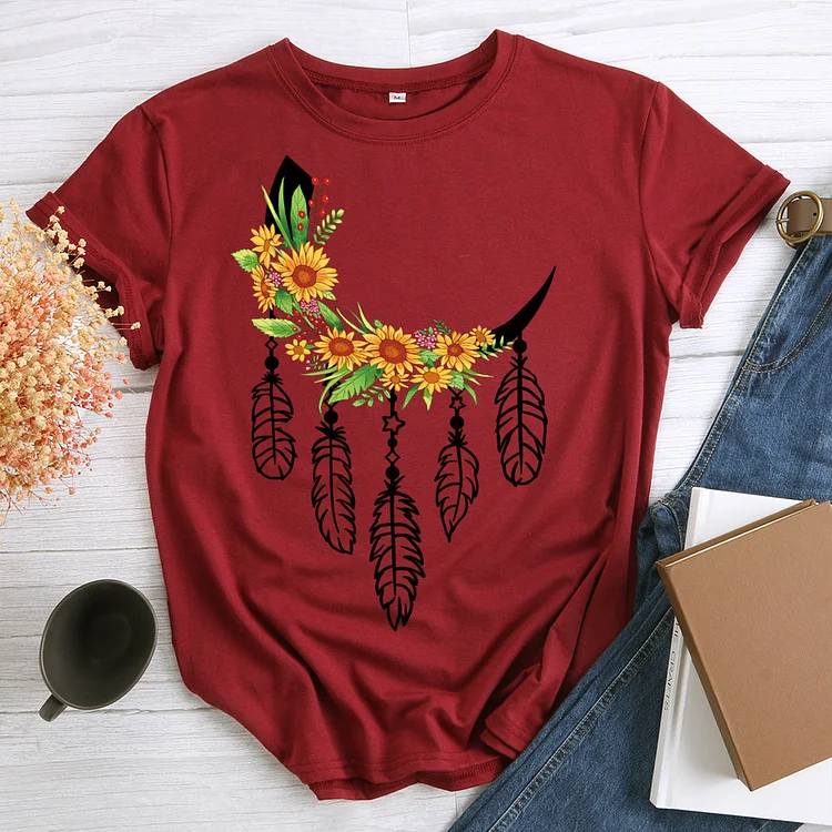 Sunflower and moom T-Shirt-08300-Annaletters