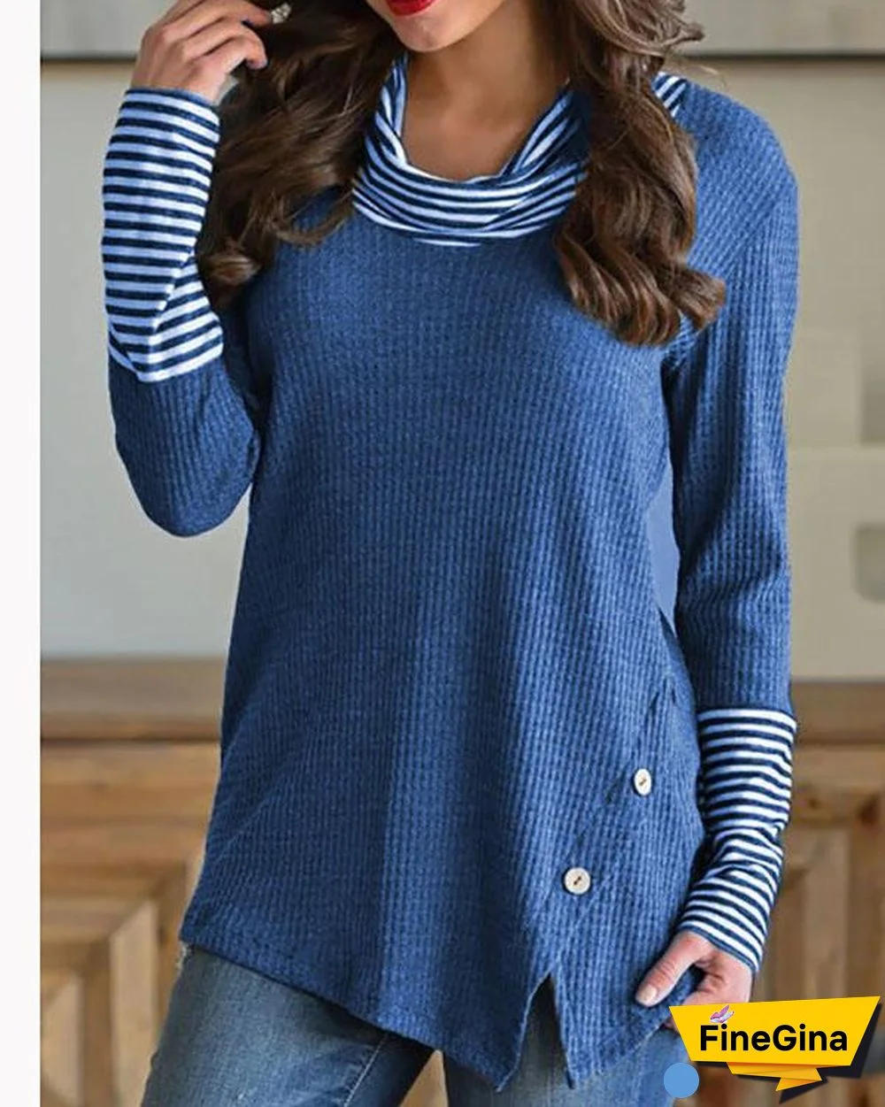 Buttoned Casual Solid Shirts & Tops