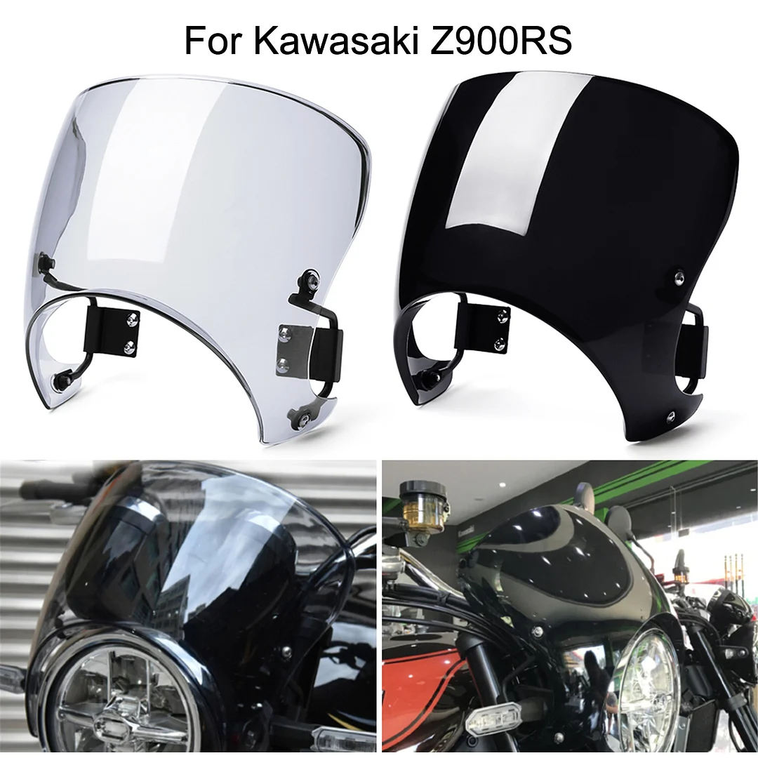 Windshield For Kawasaki Z900RS 2018-2022 Cafe Racer Fly Screen Windscreen Wind Deflector