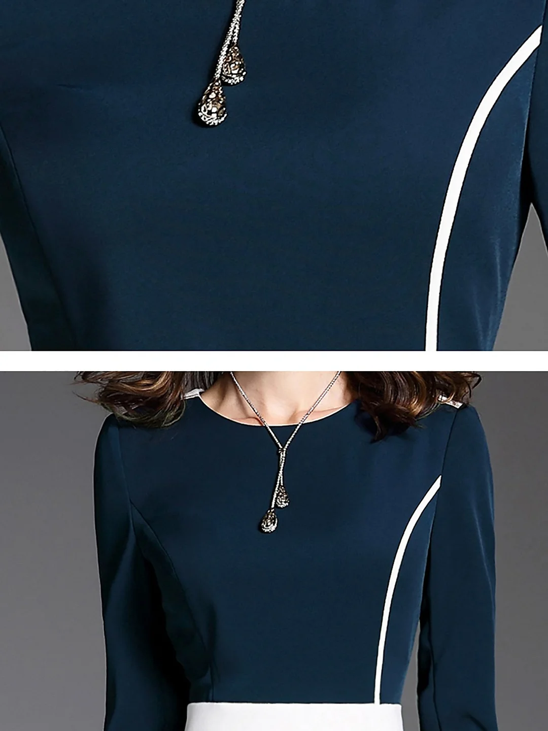 Paneled Work Elegant Daily Bodycon Midi Dress