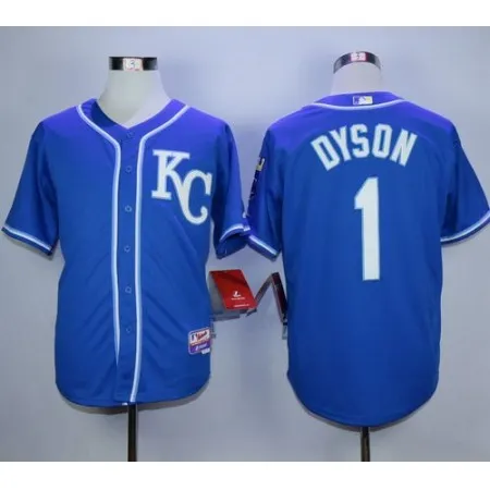 Royals #1 Jarrod Dyson Blue Alternate 2 Cool Base Stitched MLB Jersey