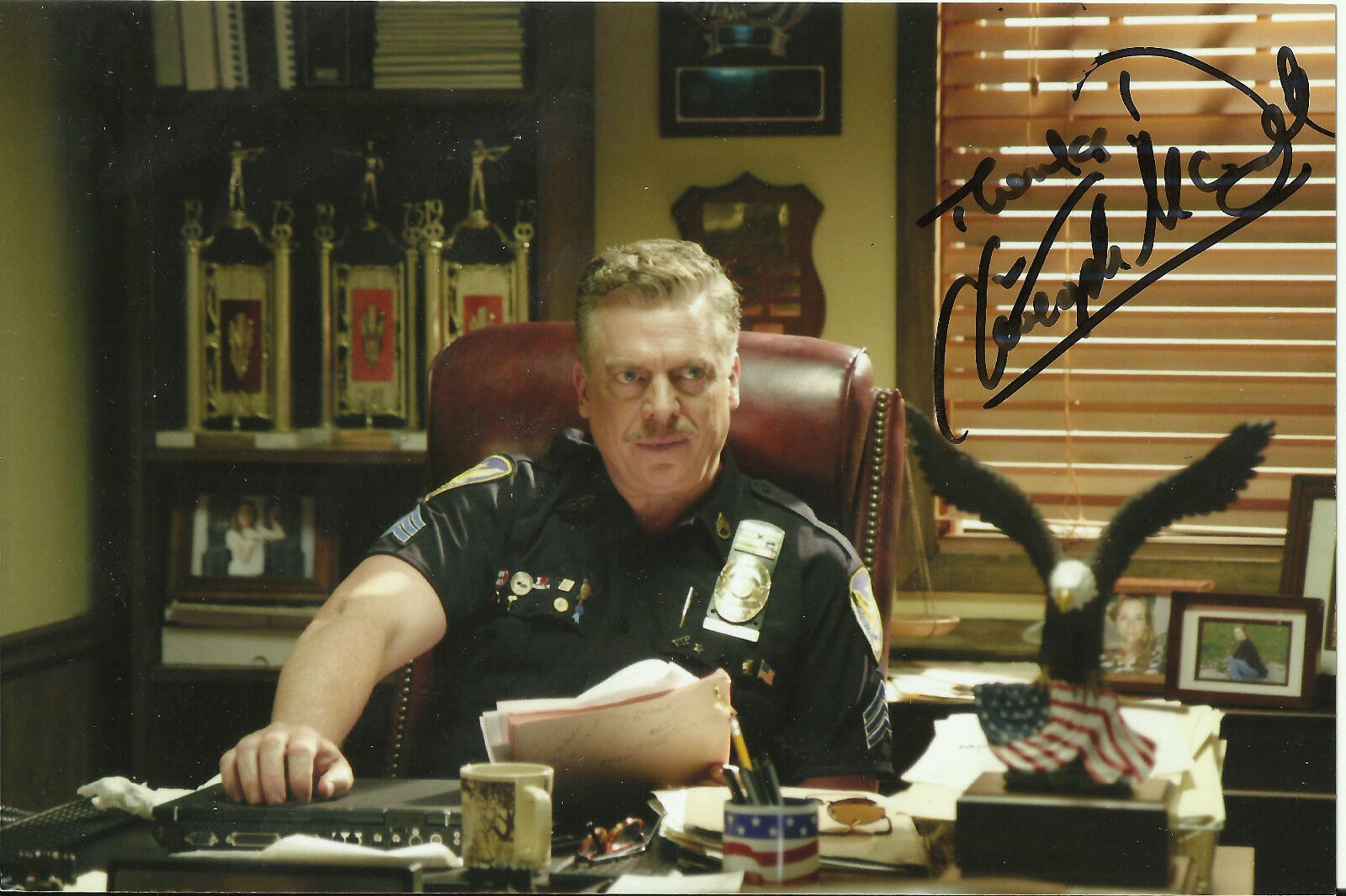 Christopher McDonald signed 4x6 Happy Gilmore Shooter