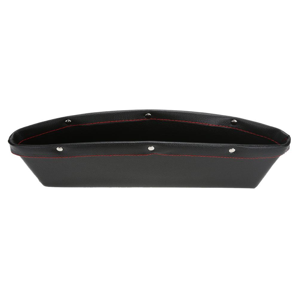 

PU Leather Catcher Box Car Seat Slit Storage Pocket (Black), 501 Original