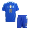 MESSI #10 Argentina Away Kids Soccer Jerseys Kit 2024
