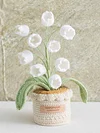 Crochet Flowers Potted Plants Decorative Crochet Ornaments DIY Gifts for Friends