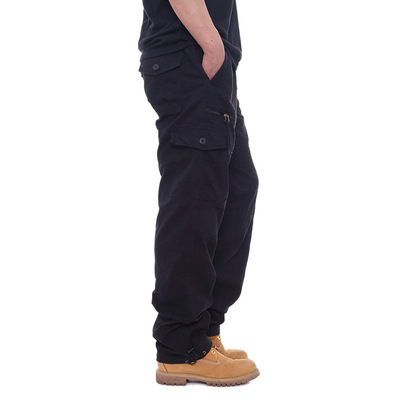 Thoval Men Multi-pocket Cargo Pants Straight Leg Pants Loose Casual Work Hiking Pants Outdoor Apparel