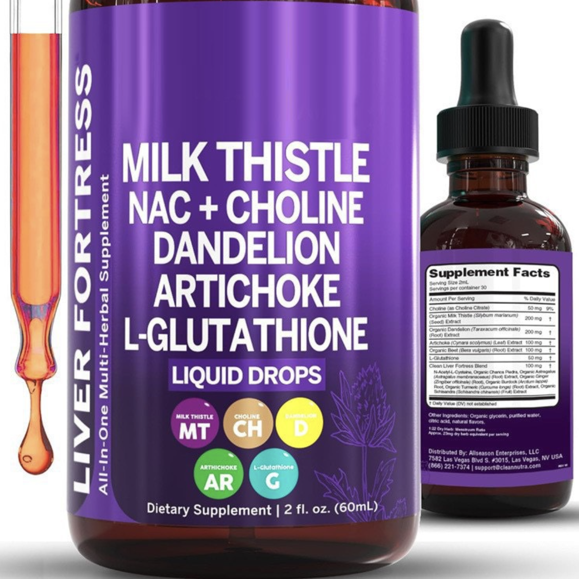 Milk Thistle NAC Liver Detox Drops