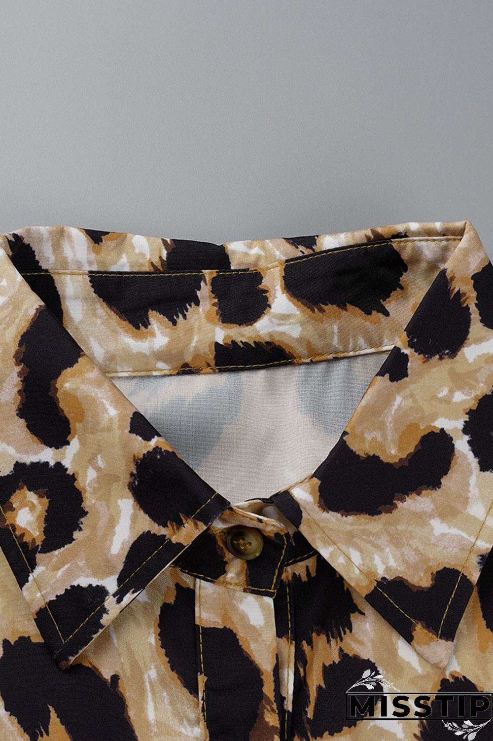 Blue Fashion Casual Print Patchwork Turndown Collar Shirt Dress