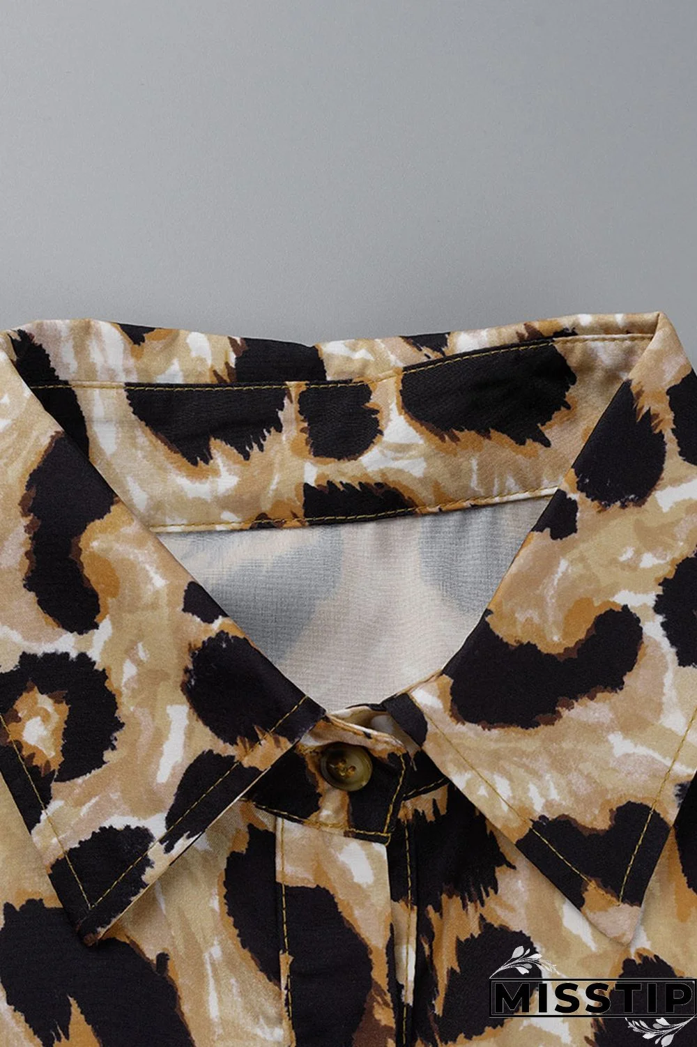 Blue Fashion Casual Print Patchwork Turndown Collar Shirt Dress