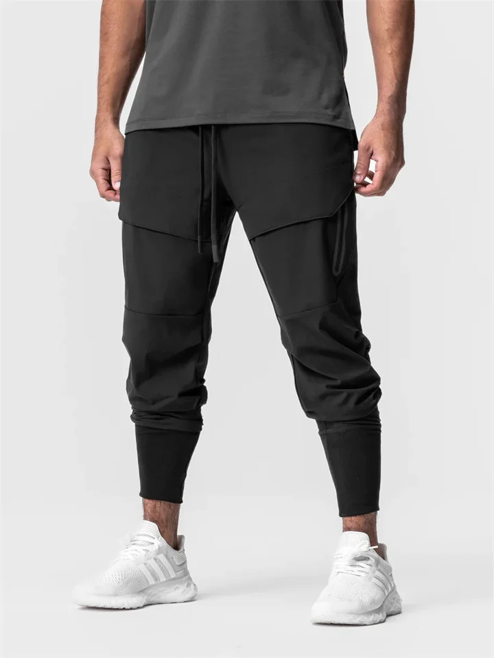 Spring and Autumn Men's Fitness Pants Sports Pants Drawstring Pants Casual Sports Pants Running Pants