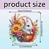 Acrylic Rabbit And Flowers - 5D DIY Craft Ornament