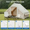 [US Local Warehouse] Inflatable Camping Tent with Pump Waterproof Oxford Blow Up Tent for Outdoors