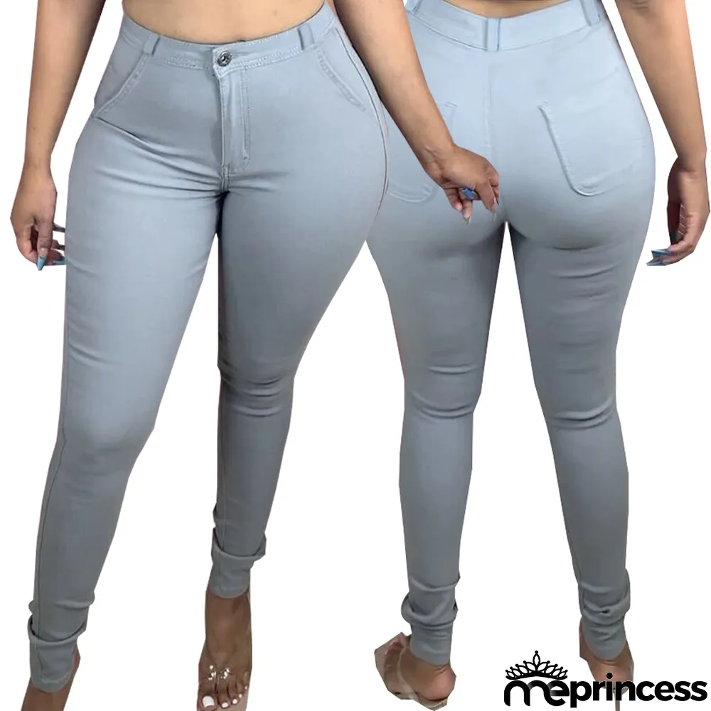 Sexy Stylish Washed Slim Stretch Denim Tight Pants Jeans