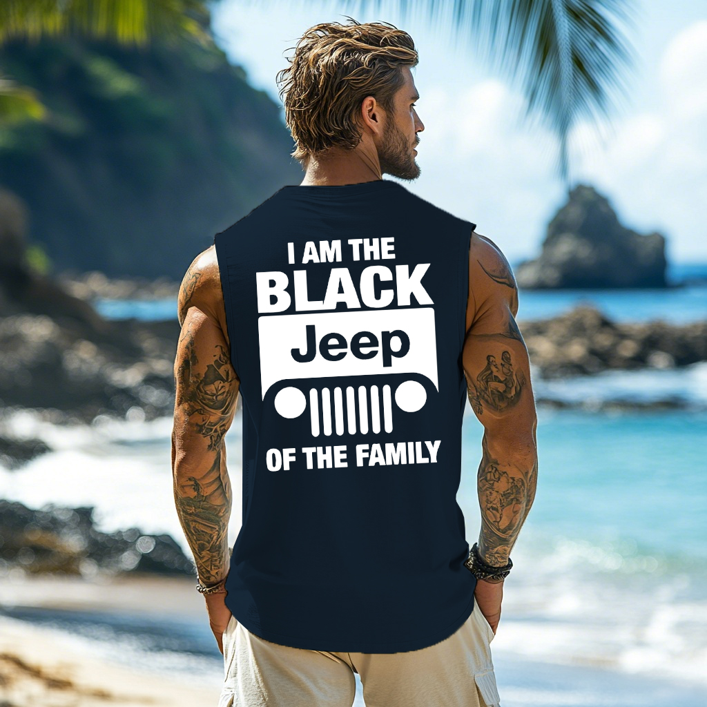 Men's Outdoor Retro Lettering Slogan Tank Top