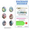 Eier, Diamantbemalung, Schl&uuml;sselanh&auml;nger, doppelseitig Tier f&uuml;r die Handtasche f&uuml;r Erwachsene, Handtaschendekoration,