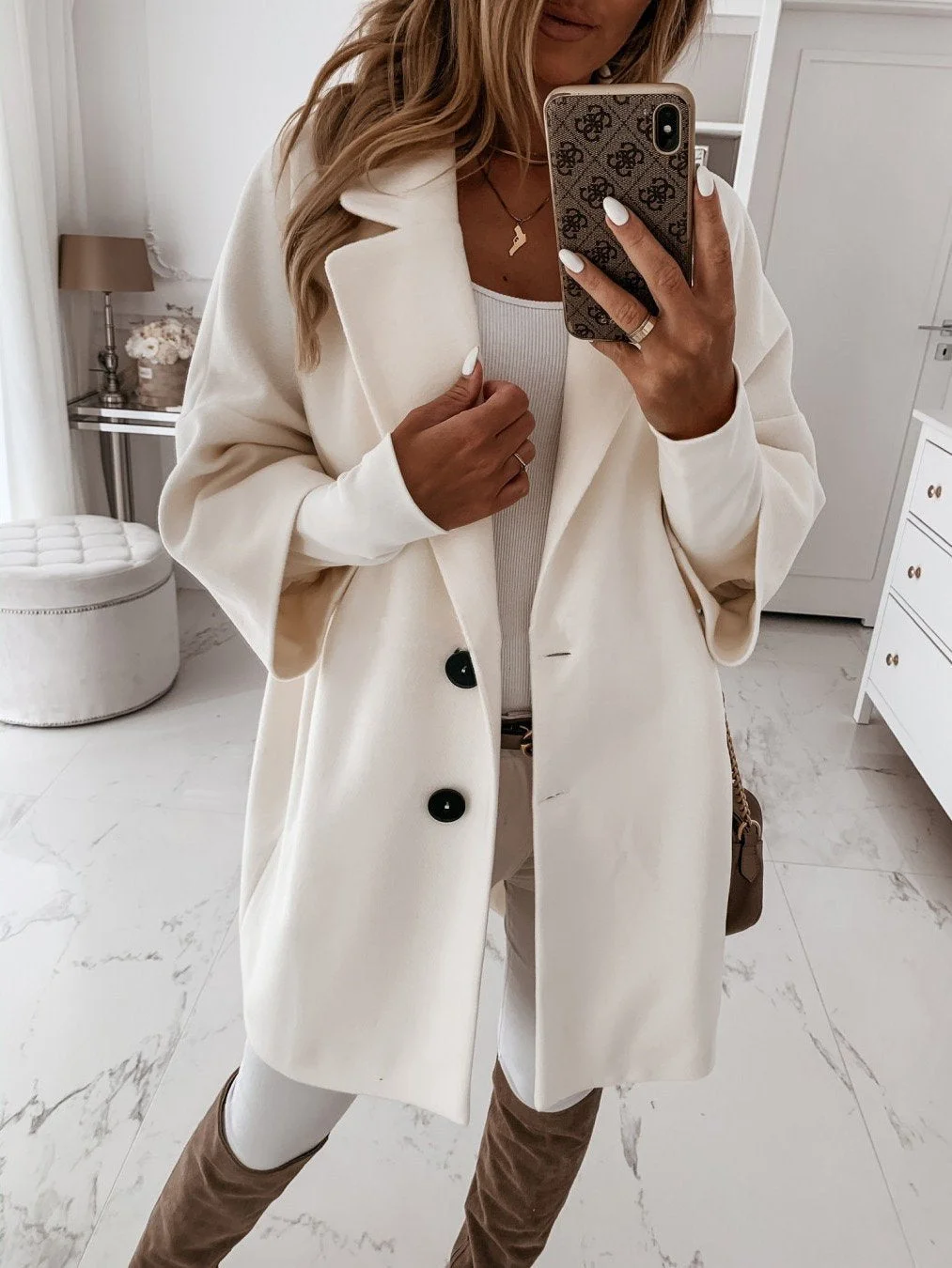 Women's V-neck Long Sleeve Sweater Coat Top