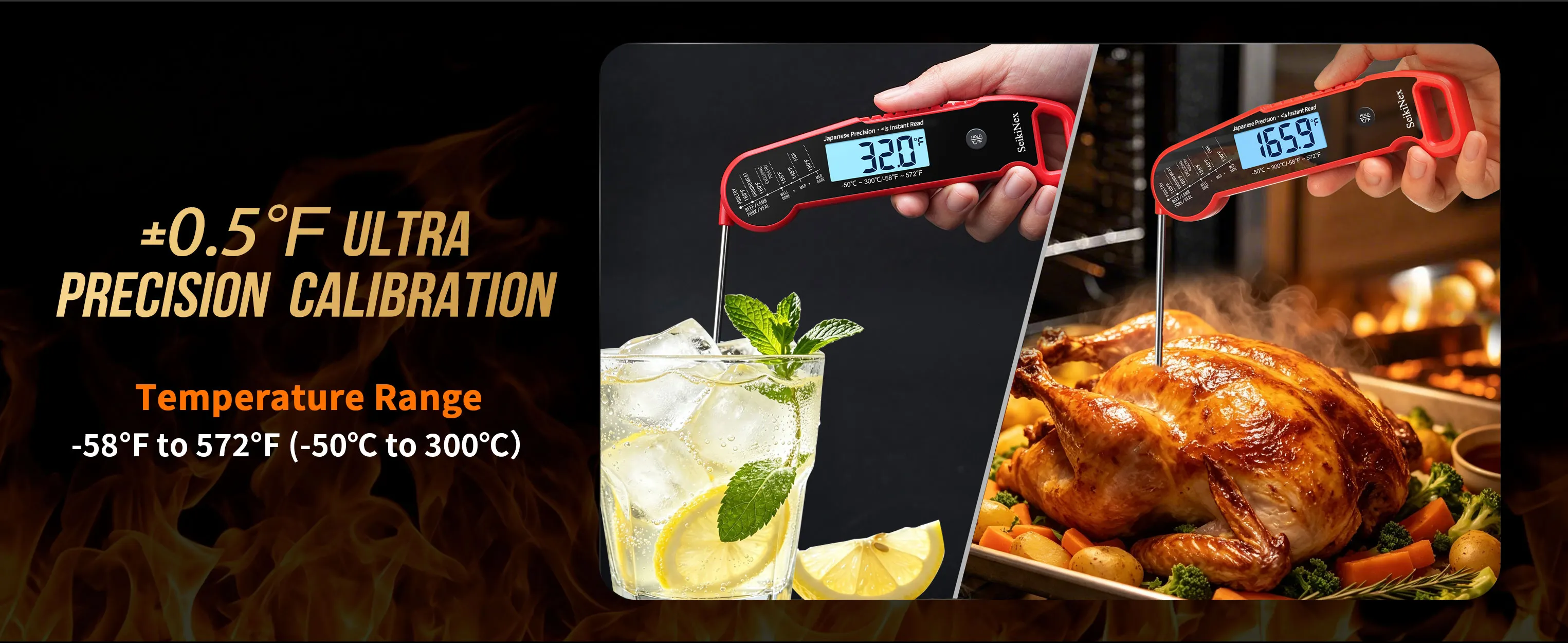 180° rotatable backlit LCD screen