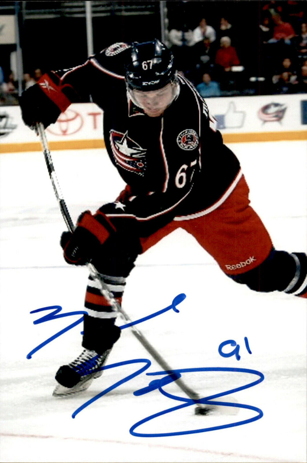 Nick Moutrey SIGNED autograph 4x6 Photo Poster painting COLUMBUS BLUE JACKETS / OTTAWA SENATORS