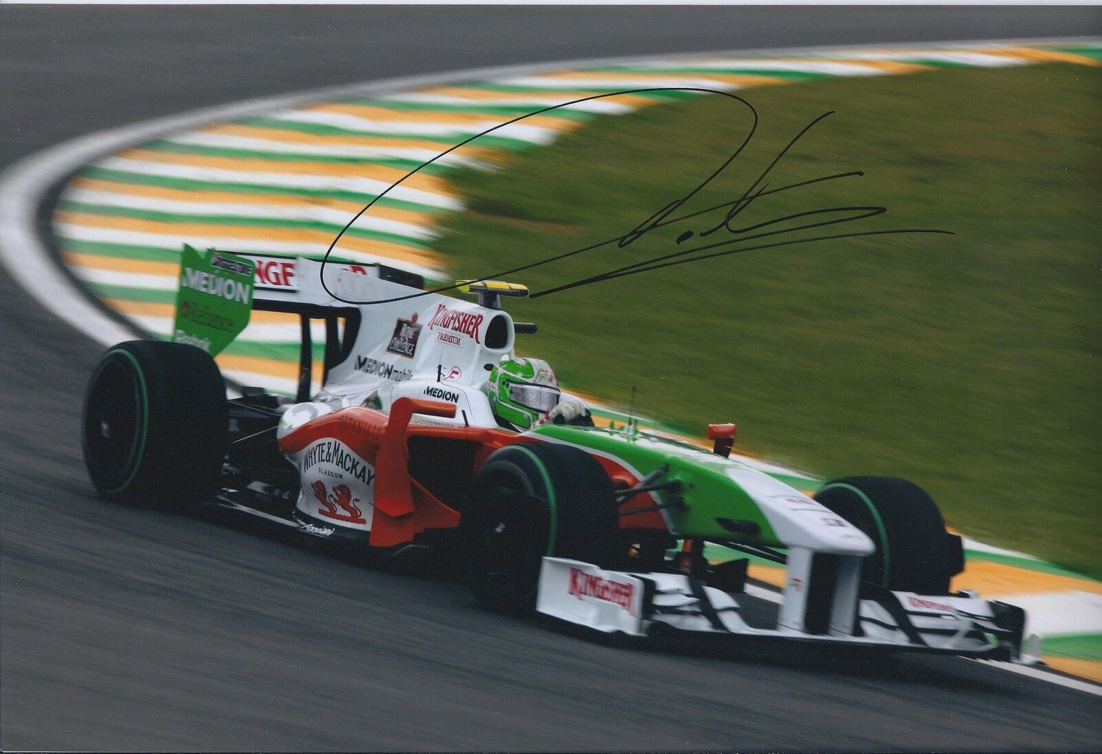 Adrian SUTIL SIGNED F1 Force INDIA SPYKER 12x8 Photo Poster painting AFTAL Autograph COA Genuine