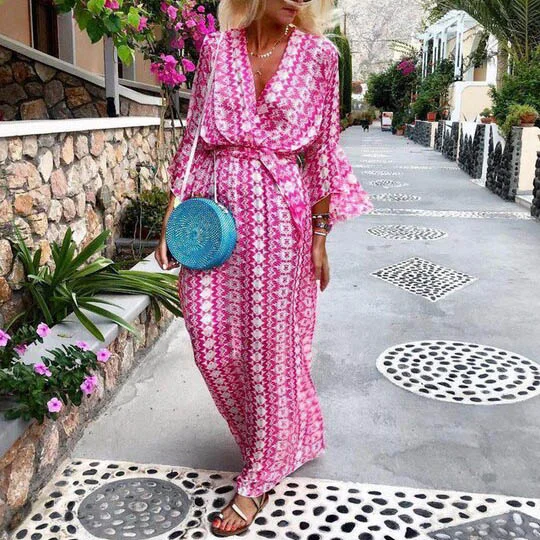 Casual check print dress