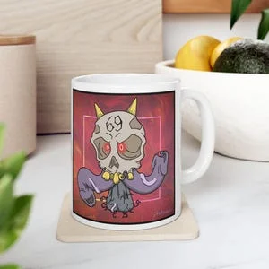 Pornhint Mark of the Beast with Two Backs NSFW Mature Gothic Coffee Mug Skull Naughty Art Pop Art Horror Unique Gift NSFW