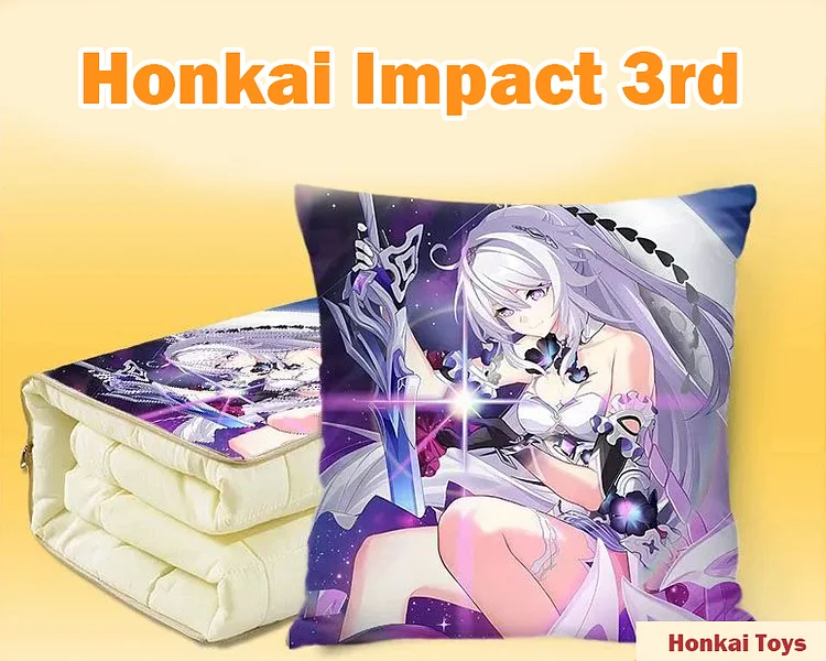 Honkai Impact 3rd Kiana Kaslana, Elysia, Raiden Mei, Seele,Fu Hua, Bronya Pillow and Blanket