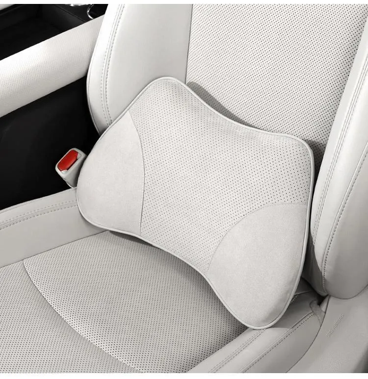 2026 Latest Model Car Seat Ergonomic Suede Headrest and Lumbar Support