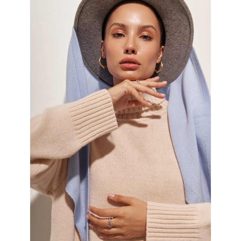 Ootddress Solid Loose Long Sleeve Turtleneck For Women Pullover High Street Slim Elegant Patchwork Sweater Top Oversized Sweater New