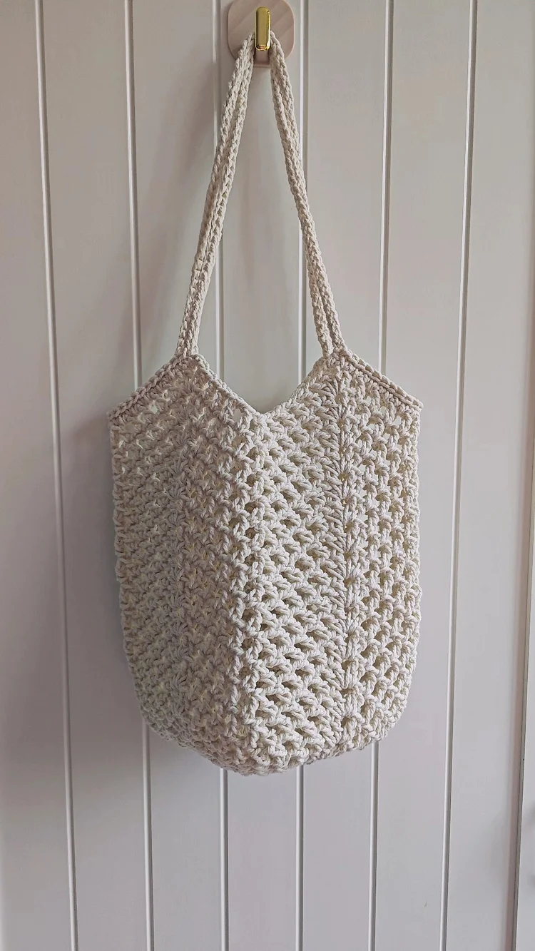 Lulusnow Handmade White Beach Summer Bag Crochet Shoulder Bag  Minimalist Lifestyle