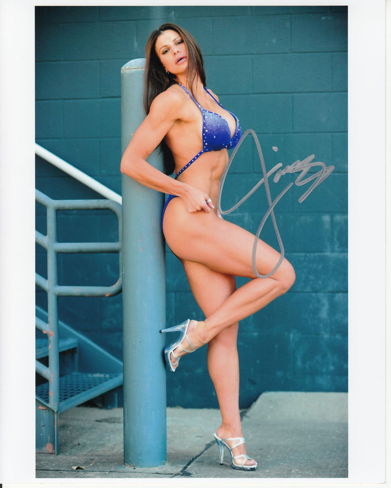 JACKIE GAYDA HAAS hand-signed BUSTY HOT LEGS & HIGH HEELS 8x10 w/ uacc rd COA