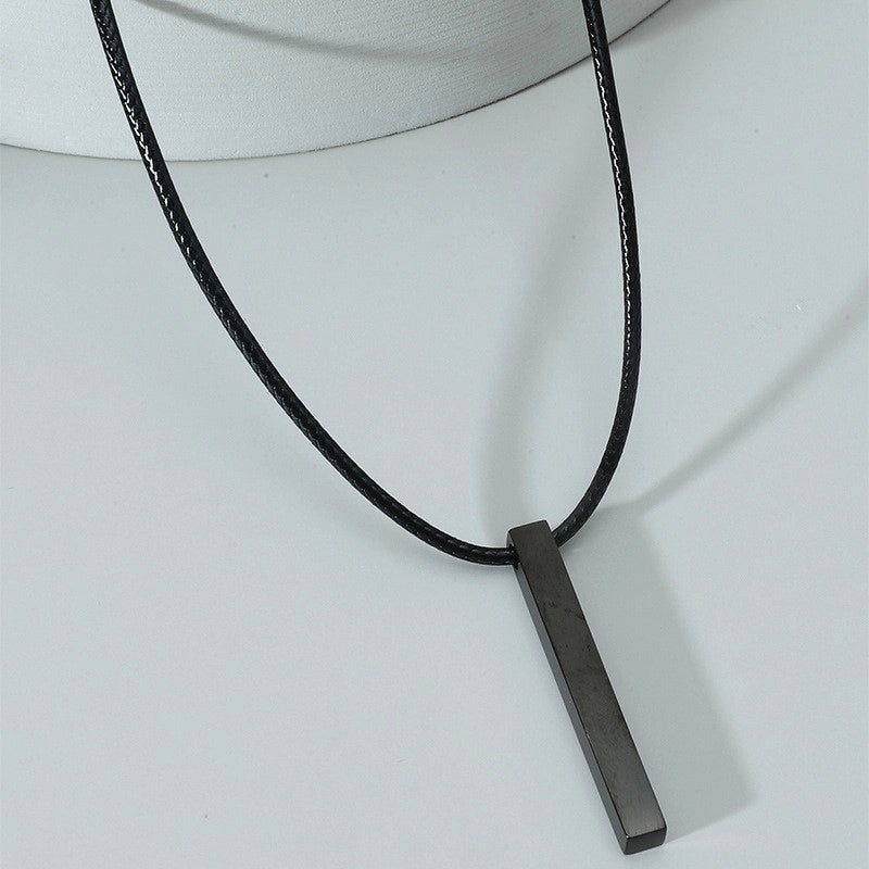 Minimalist Geometric Stainless Steel Titanium Steel Plating Men’s Pendant Necklace