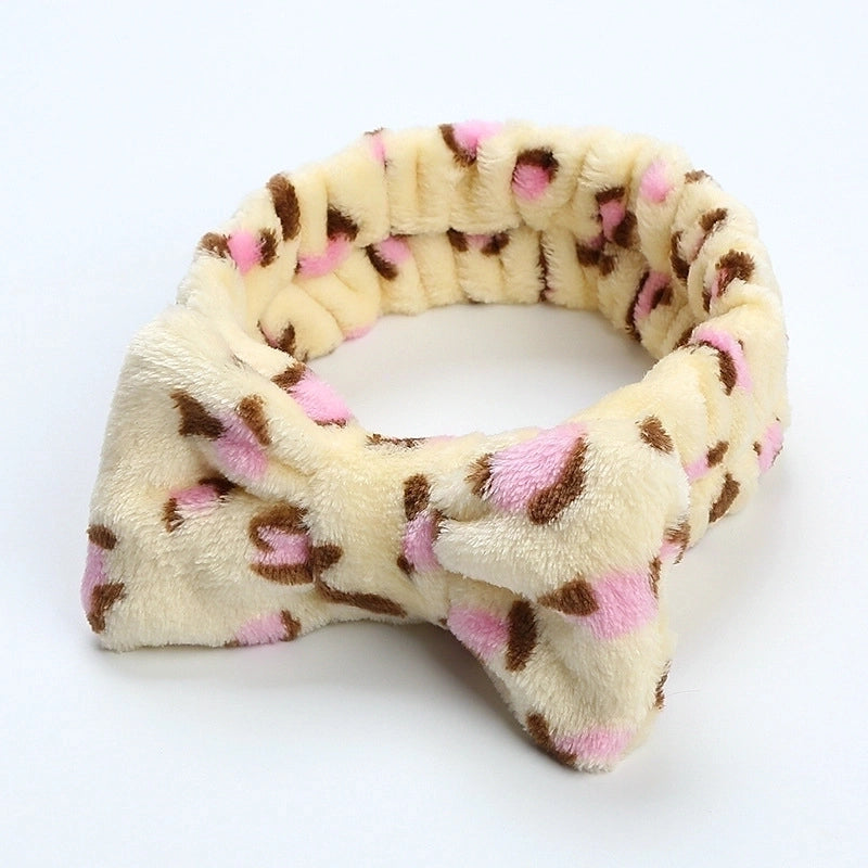 Casual Cute Unisex Bow Knot Leopard Spa Headband