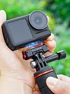 Magnetic Quick Release Mount for DJI Osmo 360/Action 5 Pro/Action 4/3 Aluminum Alloy Extension Base Bracket with 1/4in Threaded Hole for Tripods Selfie Sticks Vlogging