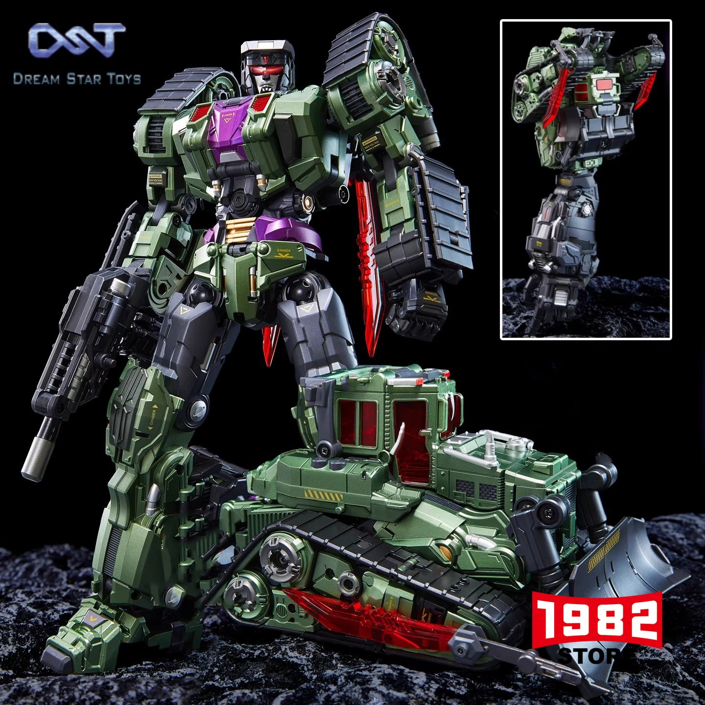 DreamStarToys DST02-004 PUSHINGMACHINEWARRIOR 3rd Party Transformers Action Figure Transformable Robot Collectible Toy for Fans