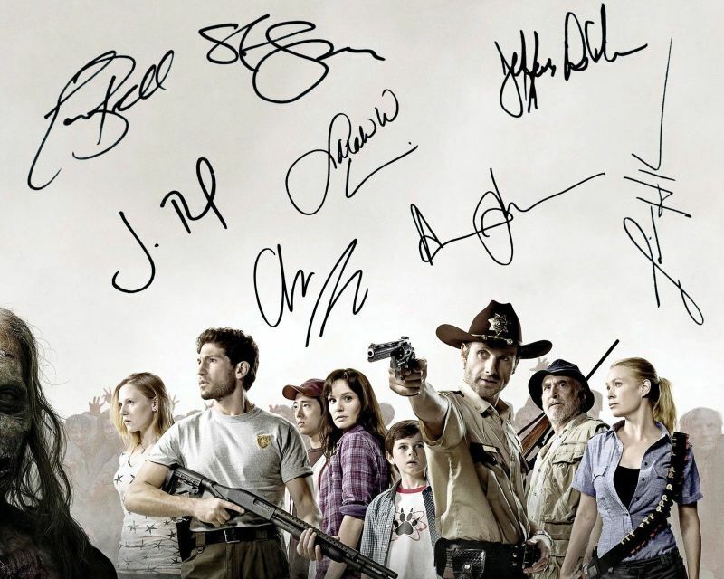 The Walking Dead Cast Autograph Signed Photo Poster painting Print