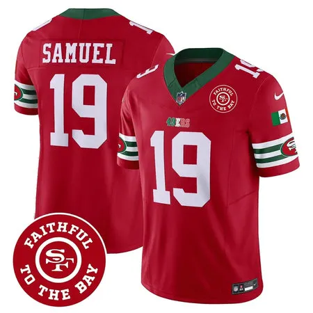 Youth San Francisco 49ers #19 Deebo Samuel Red Mexico Faithful To The Bay Patch Vapor F.U.S.E. Limited Jersey