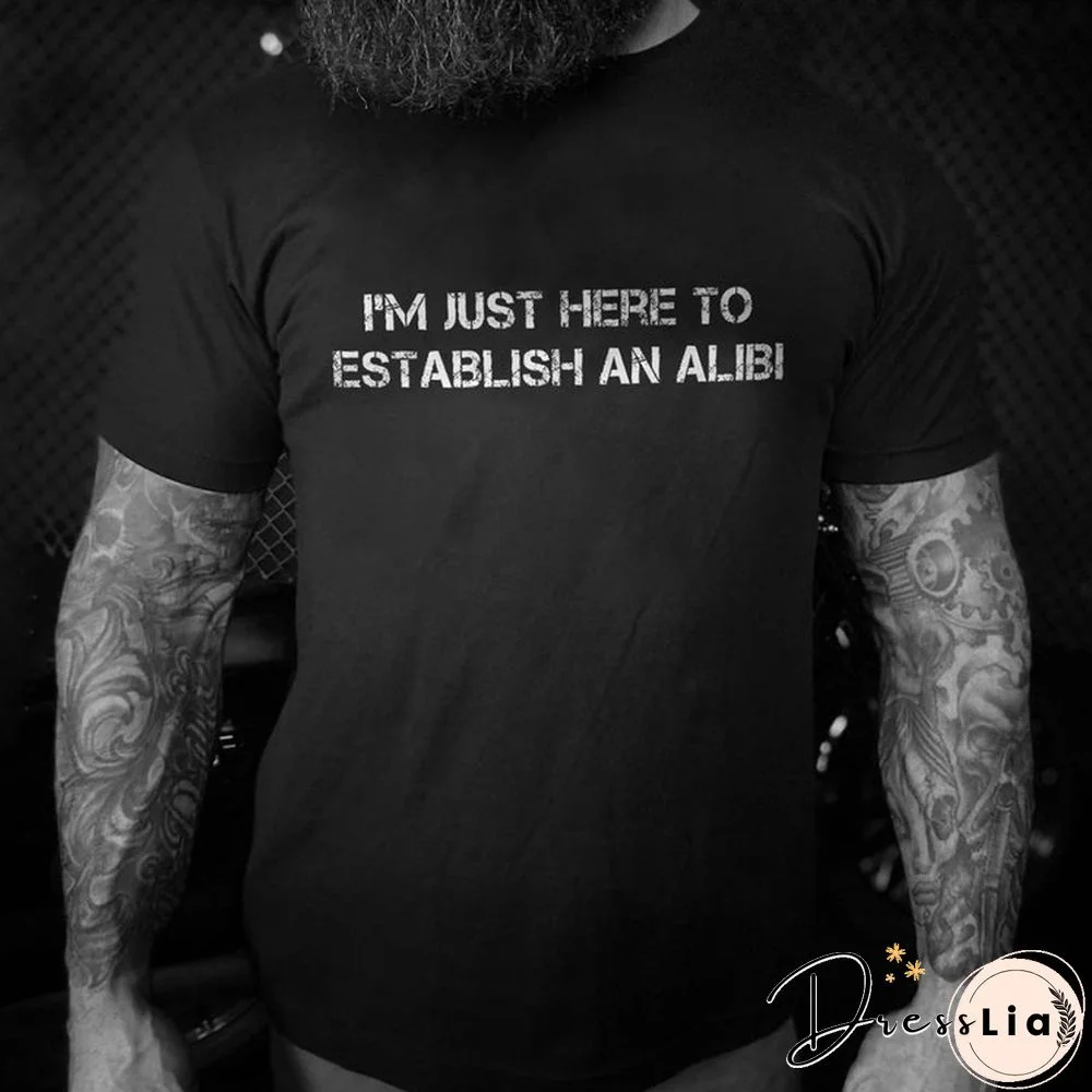 Men's Creative Fun Letter Print T-Shirt