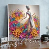 (Pre-Framed)Diamond Painting-DIY Crystal Rhinestone Elegant Lady(25x25cm)