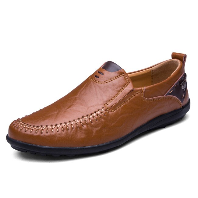 Men Fashion Casual Driving Shoes Genuine Leather Loafers Luxury Flats Shoes | ARKGET