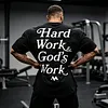 Oversize 'HARD WORK & GOD'S WORK' Tee by Inlyline