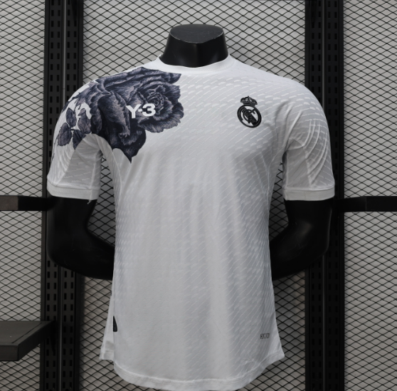 24/25 Real Madrid Y3 White Player Version Football T-Shirt Thai Quality
