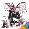 Halloween Full 11CT 3 Strands Stamped Needlework Embroidery Kit 17.71x17.71inch Embroidery Needlepoint Starter Kits Cross Stitch Art and Crafts Kits for Beginners Adults Home Decor tapestrymarket