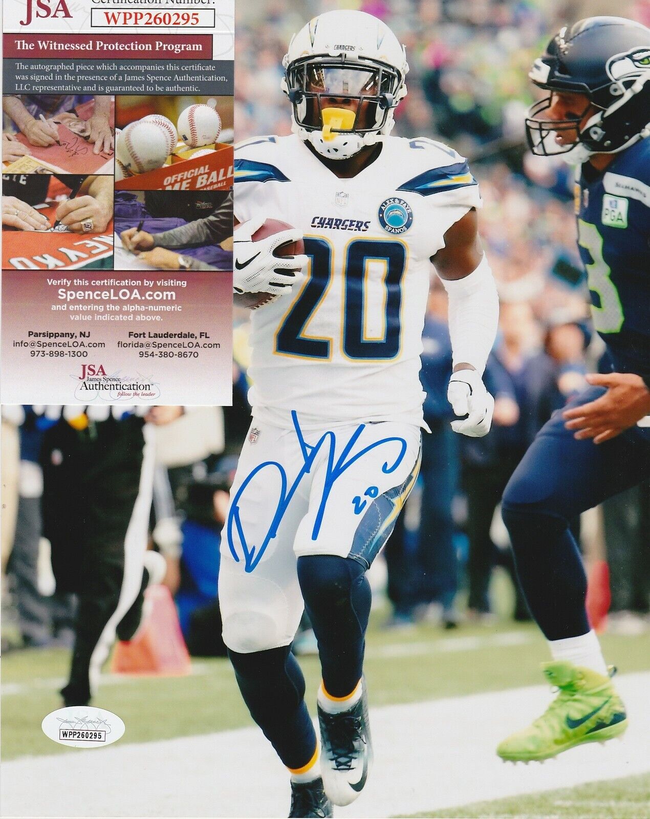 DESMOND KING SAN DIEGO CHARGERS JSA AUTHENTICATED SIGNED 8x10