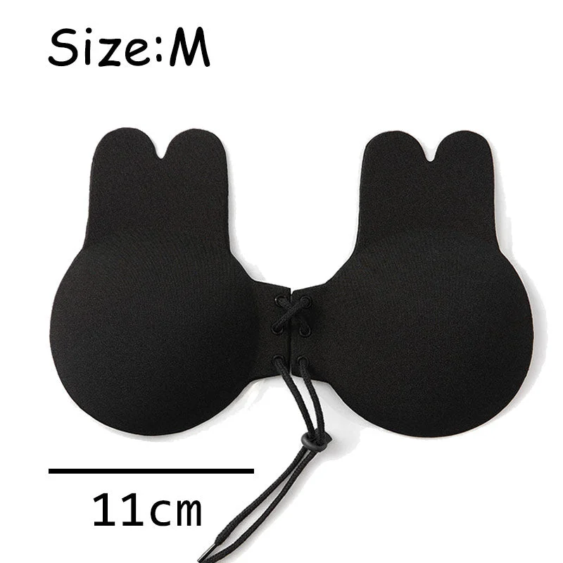 9CM-13CM Plus Size Rabbit Nipple Cover Breast Petals Intimates Accessories Push Up Invisible Bra Reusable Breast Stickers 1Pair