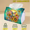 Diamond Painting Sunflowers and Birds Tissue Box for Kitchen Restaurant Bar Office Party
