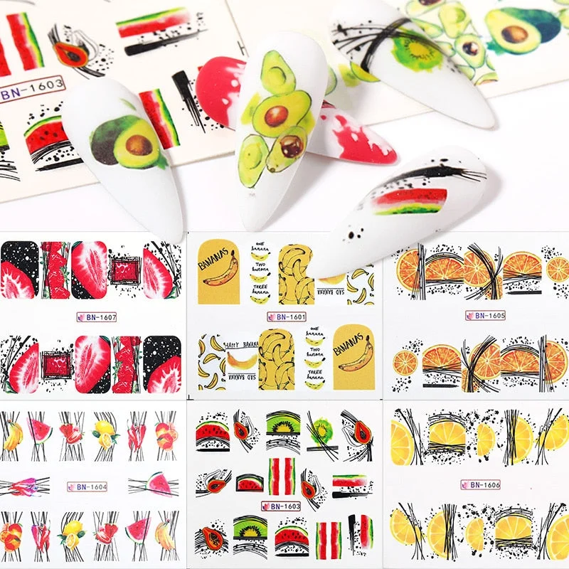 12Pcs/Set Heart Shaped Lips Designs Water Decals English Love Letter Stickers For Nails Nail Art Decoration Sliders Manicure DIY