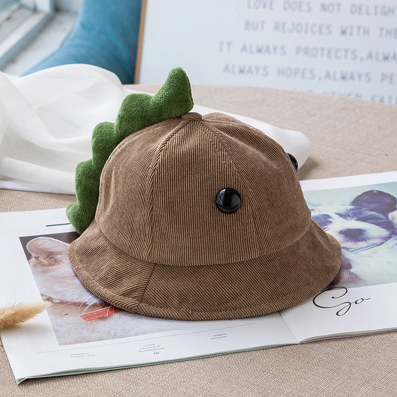 Autumn And Winter Baby Fisherman Hat Korean Style Cute Dinosaur Boys’ Basin Hat Fashion Girl’s Sun Hat Children MZ8263