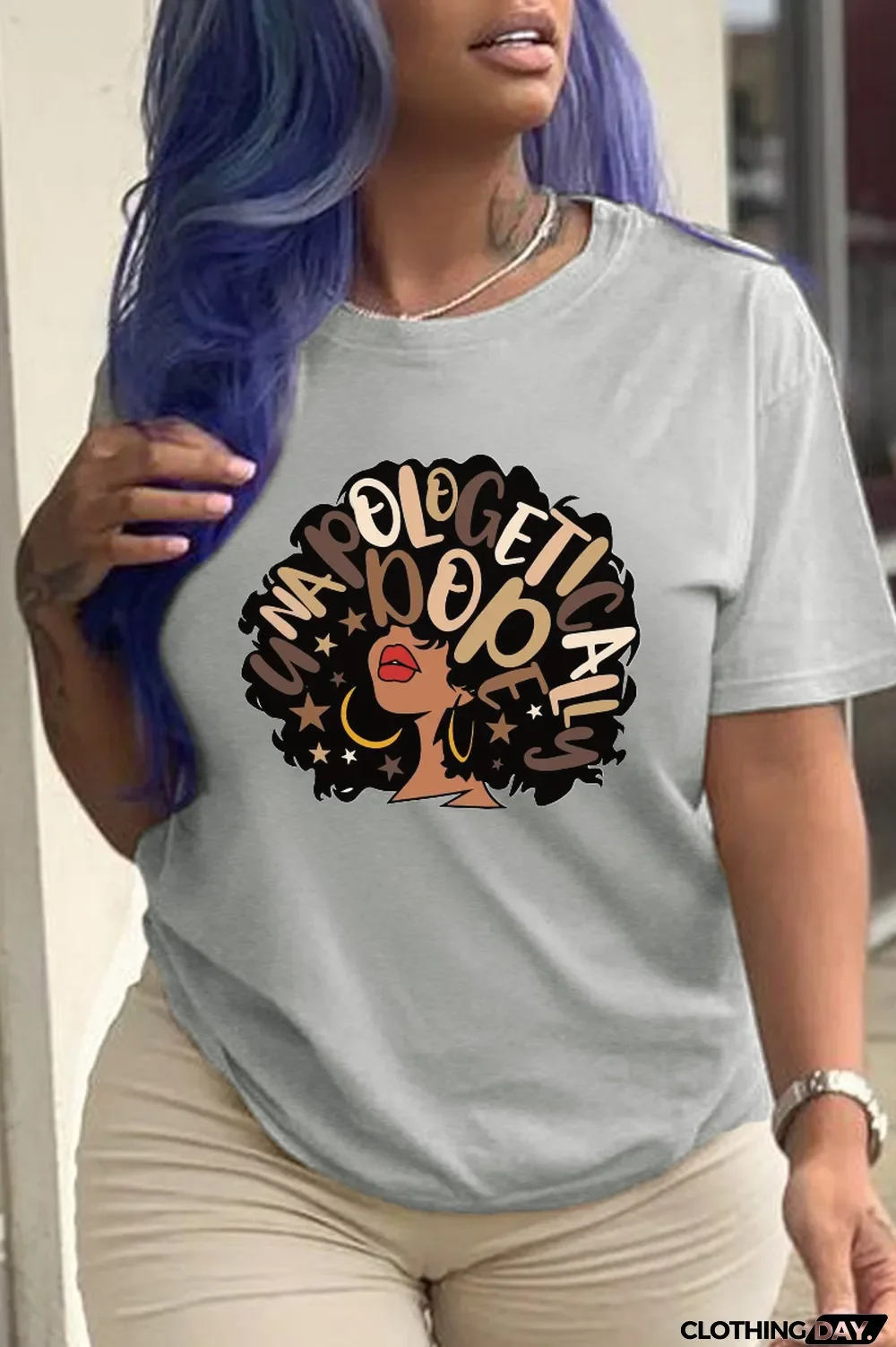 Red Daily Vintage Print Patchwork Letter O Neck T-Shirts